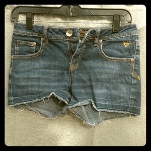 Justice denim cropped Jean short 14 jr